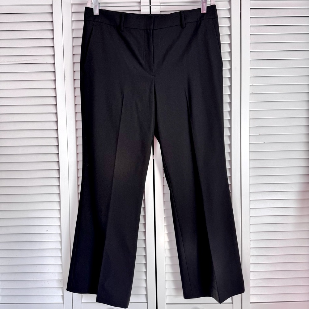 Helmut Lang Wool Cropped Black Pants Trousers Ankle Size 10 - Picture 2 of 9
